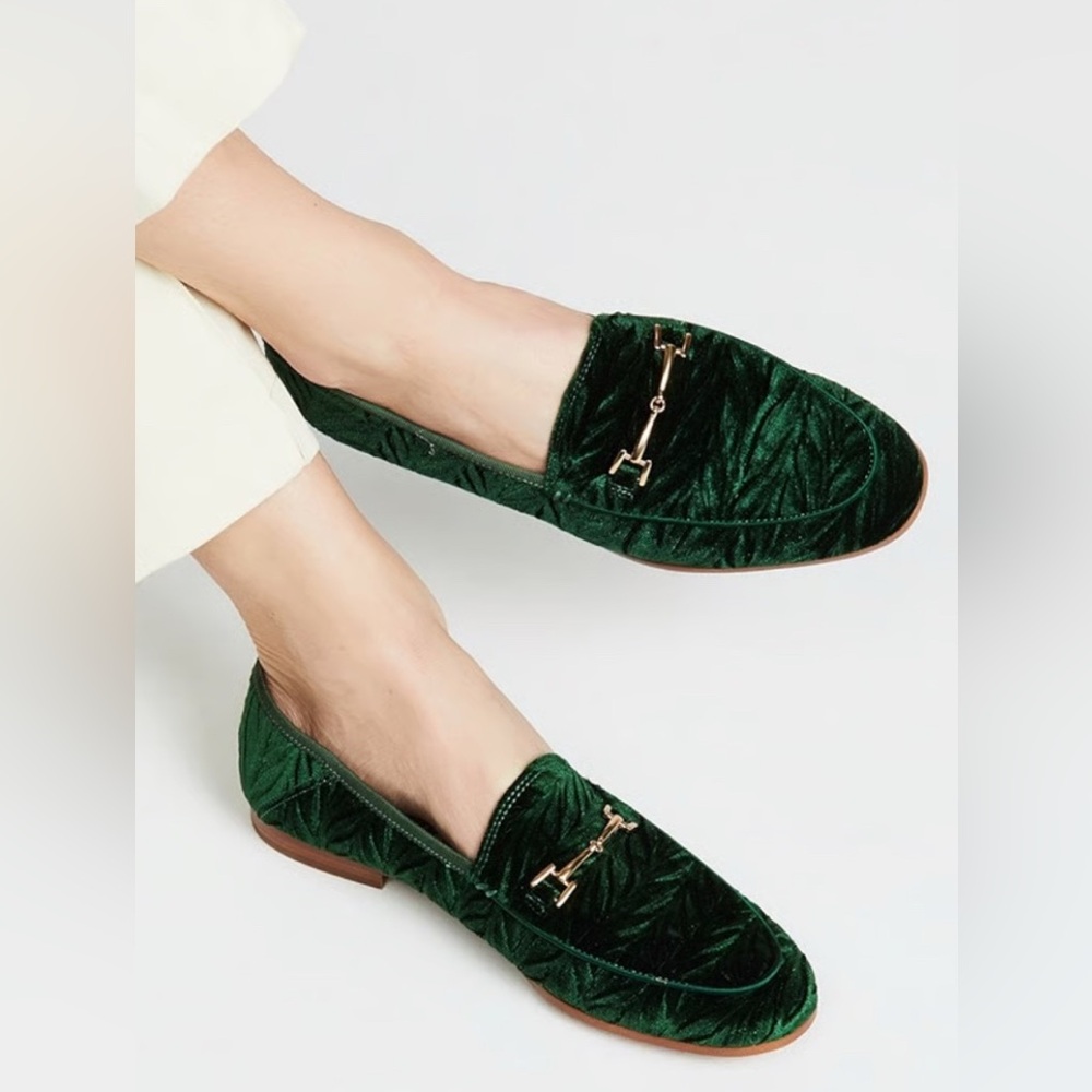 Sam Edelman Loraine Loafer Green Velvet